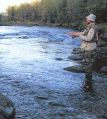 The SLRG physician fishes the Rickleå