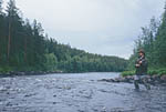 A good trout hooked